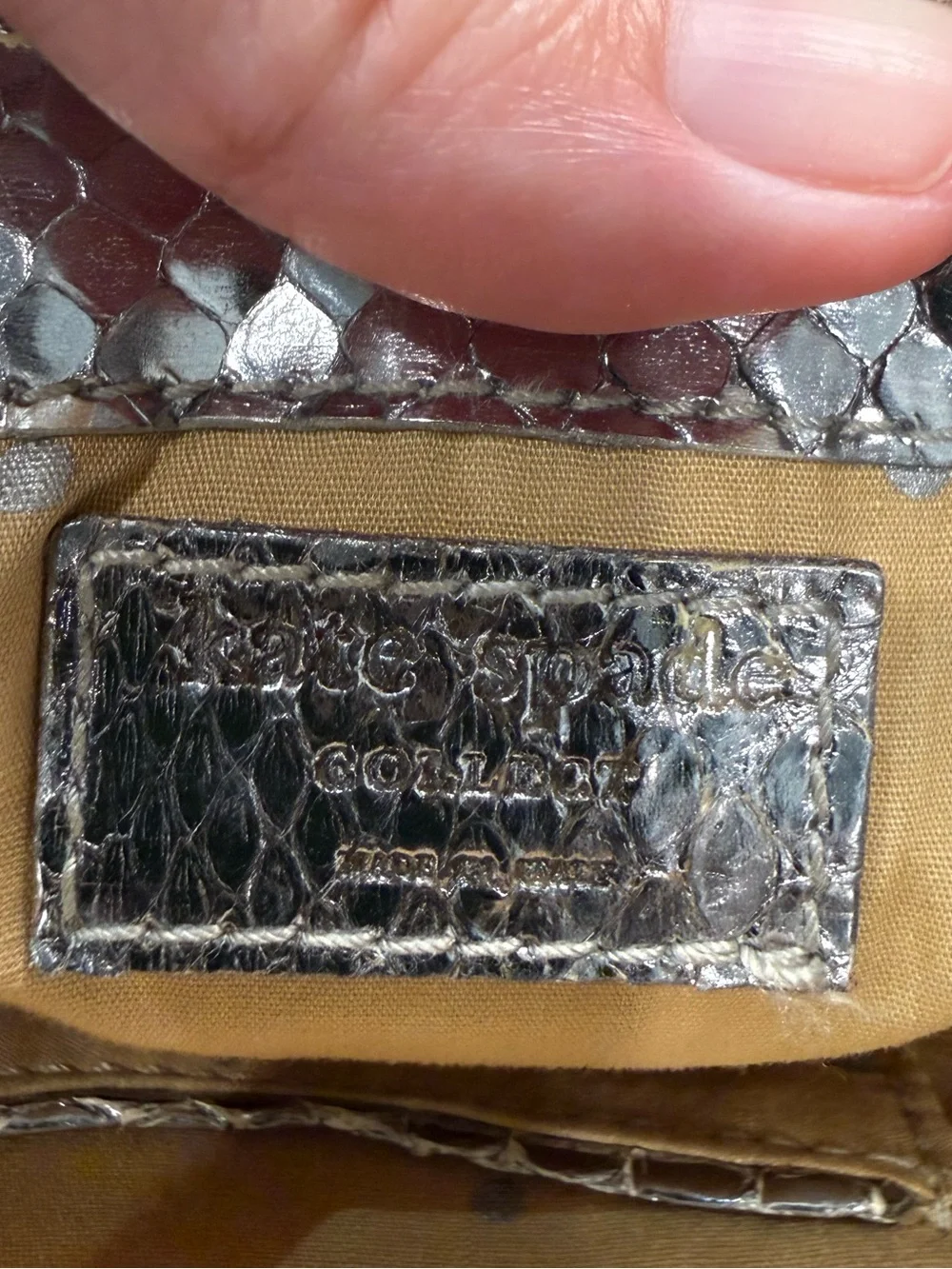 kate spade shiny silver